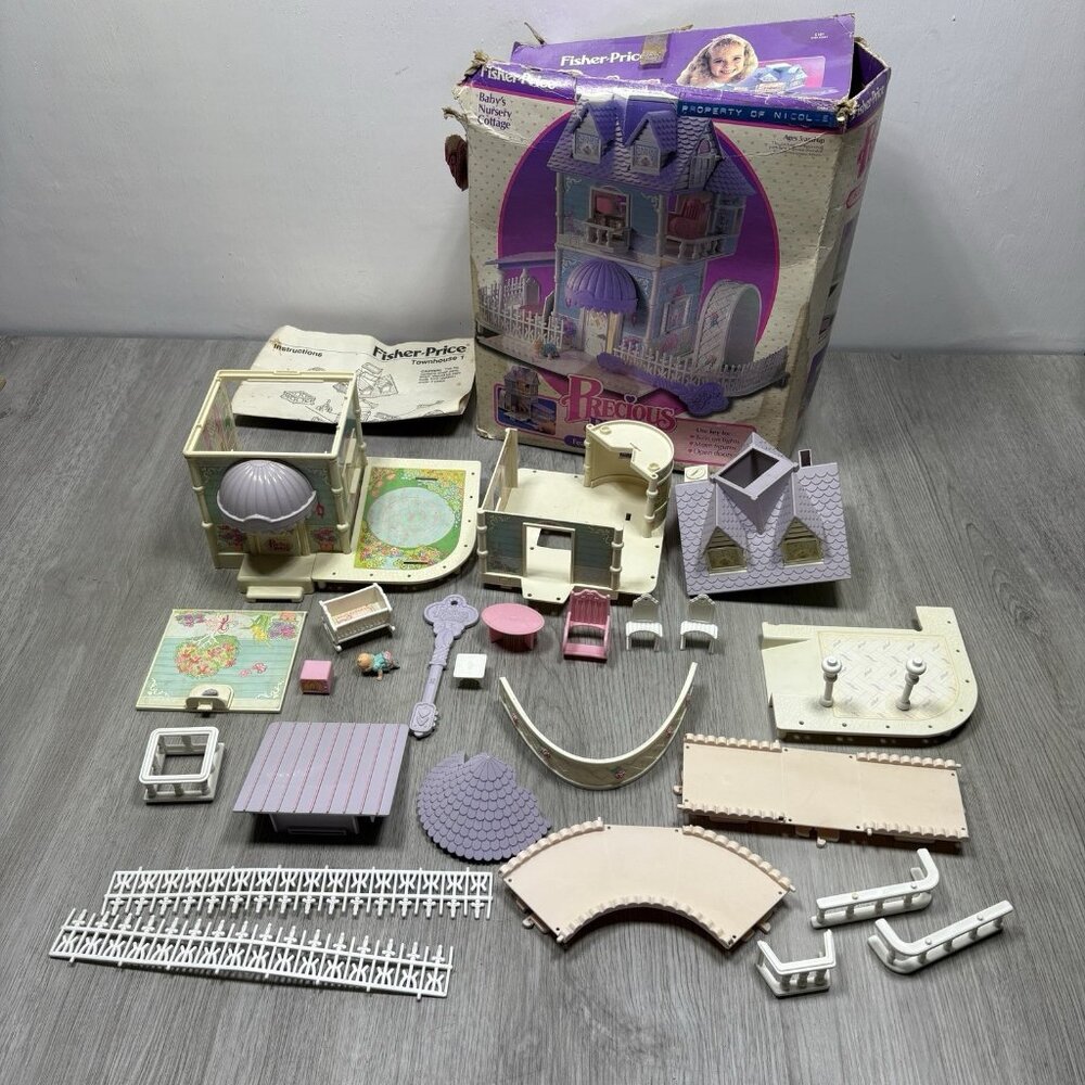 Vintage Fisher Price Precious Places Baby's Nursery Cottage 1988 As Is #5161
